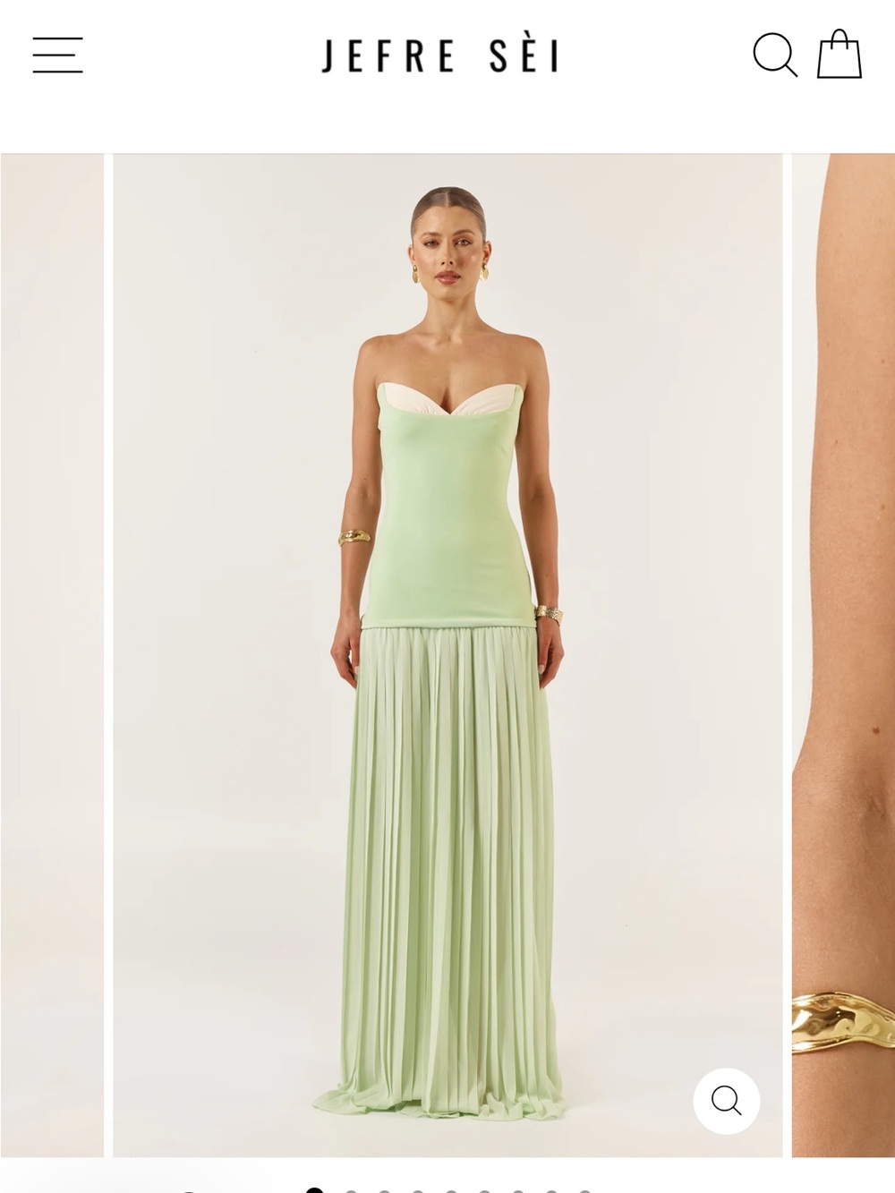 ISO: Strapless Maxi Dress in Mint